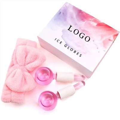 Jääpallot ja päänauhasarja kasvohierontaa