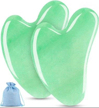 2 pakkaus luonnollinen Jade Stone Guasha -työkalu