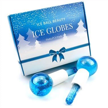 Jääpallot kasvojen kaulaan ja silmiin