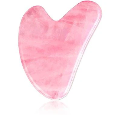 Real Jade Rose Quartz Gua Sha Stone