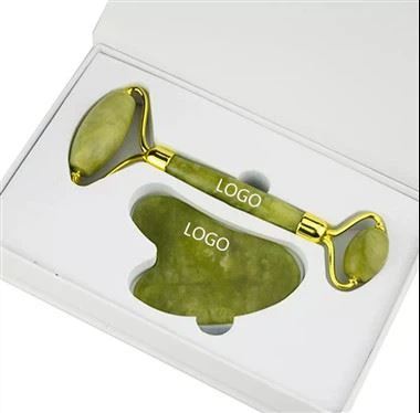 Xiuyan Kasvohieronta Jade Roller Gua Sha Set laatikolla
